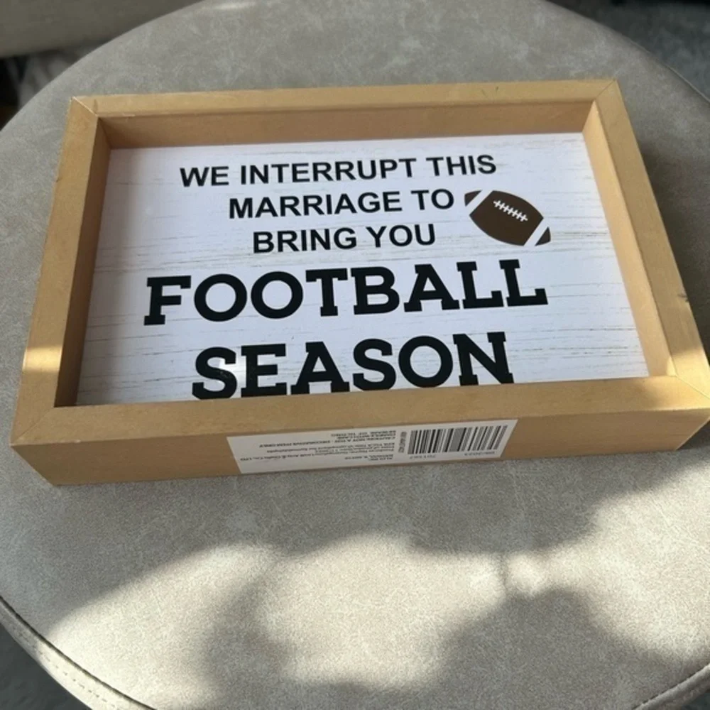 ✨NWT Fall Football 🏈 Season - pumpkin Spice decor wooden sign  plaque
